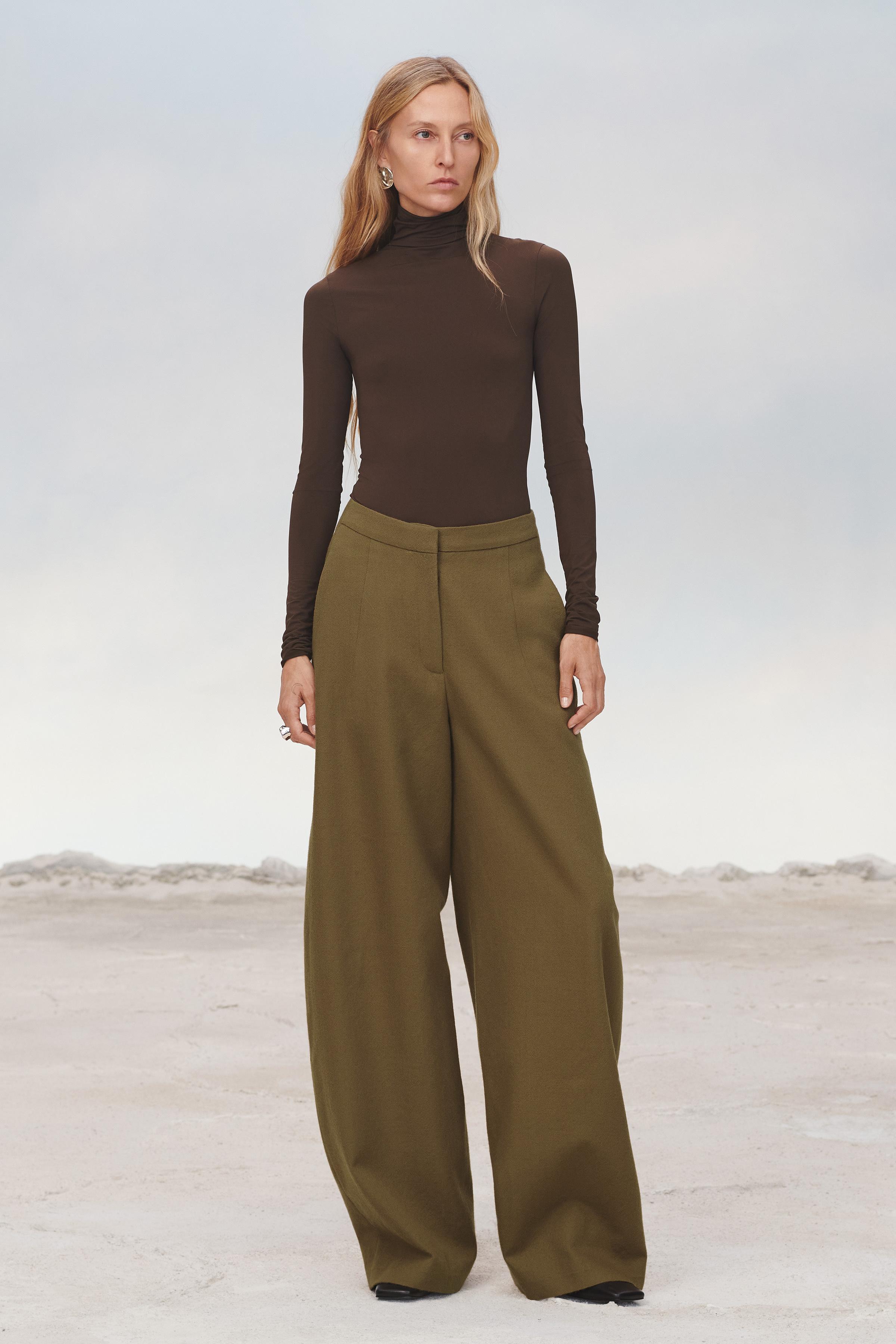 100% WOOL PANTS LIMITED EDITION - Dark camel | ZARA United States