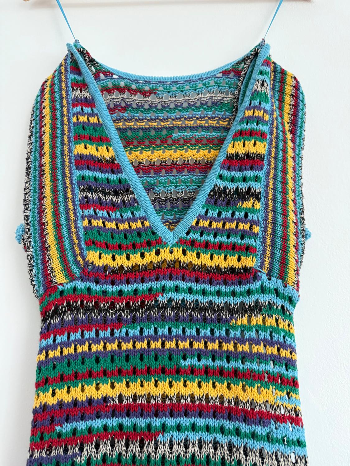 MULTICOLOURED KNIT DRESS - Image 3
