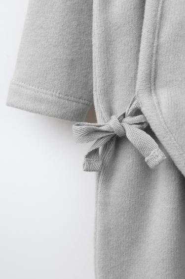 SOFT TOUCH JUMPSUIT WITH TIES - Light grey by Zara - Image 3