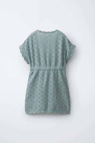 KAFTAN EN CROCHET - Vert d'eau de Zara - Image 1
