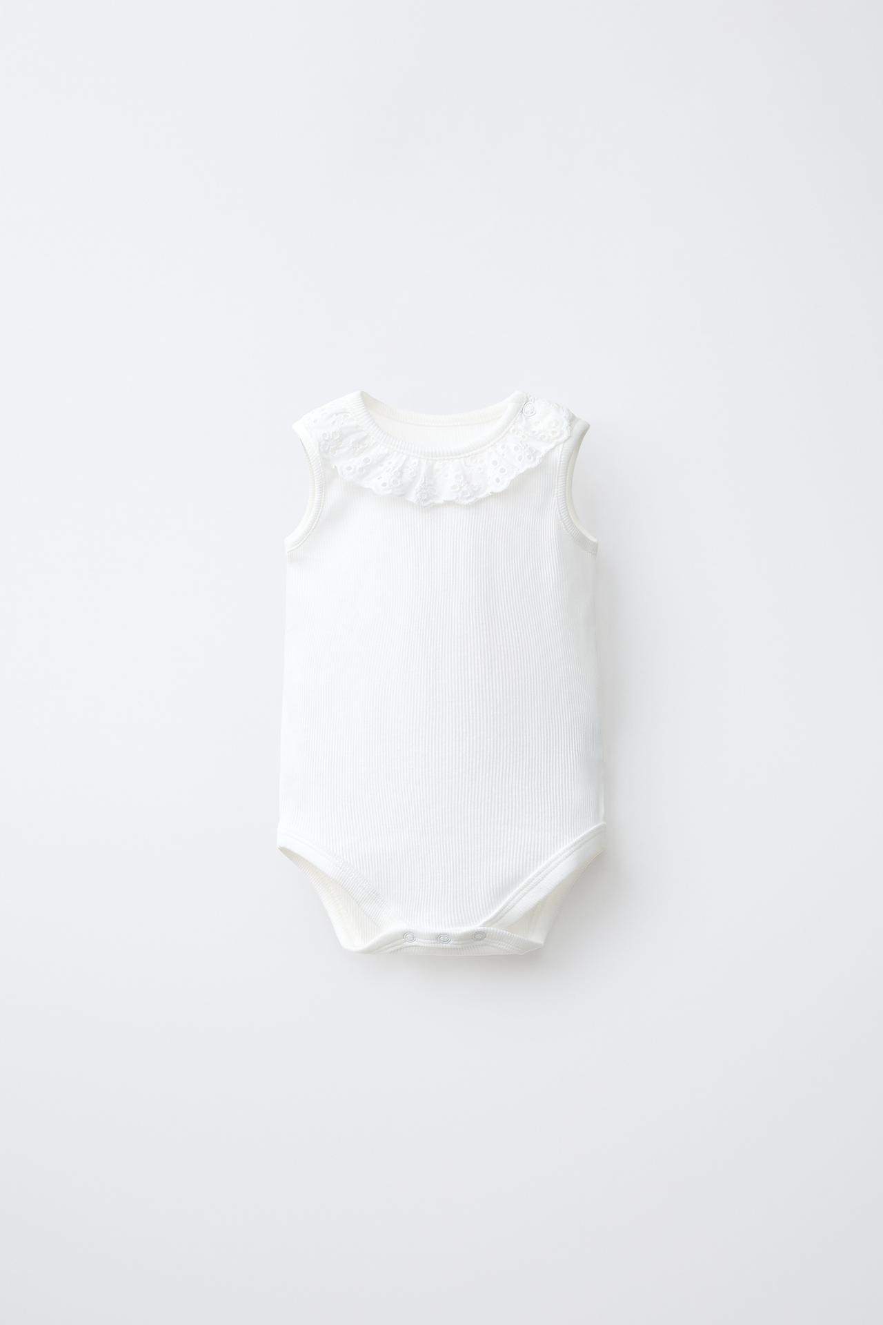 FIVE-PACK SWISS EMBROIDERED SLEEVELESS BODYSUITS — Pink