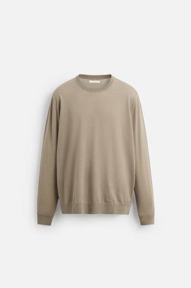 JERSEY LIGERO 100% LANA - Beige de Zara