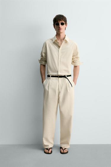 REGULAR FIT POPELINAZKO ALKANDORA LIMITED EDITION - Artile kolorea, Zara-rena