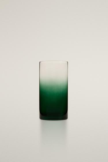 Zara OMBRE SOFT DRINK GLASS - 綠色 - 圖片 0