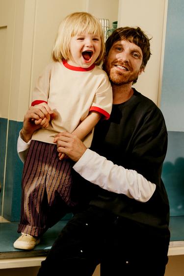 STRIPED SEERSUCKER BALLOON TROUSERS - Brown by Zara