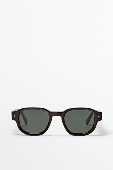 Zara Round sunglasses - Dark brown - Image 0