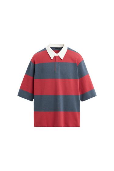 STRIPED KNIT POLO