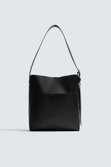 TOPSTITCHED TOTE BAG - Black by Zara