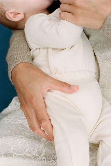 PLAIN BODYSUIT AND LEGGINGS SET - Ecru by Zara