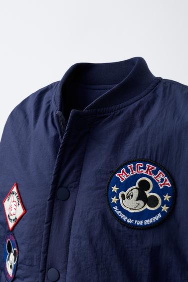 ÁO KHOÁC BOMBER CÓ MIẾNG ĐÁP IN HÌNH CHUỘT MICKEY © DISNEY - Xanh dương từ Zara