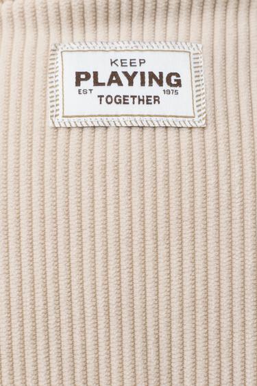 VESTE EN VELOURS CÔTELÉ - Beige de Zara - Image 7
