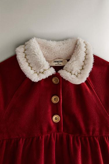 CHILDREN'S MRS. CLAUS COSTUME DRESS - Red by Zara - Image 1