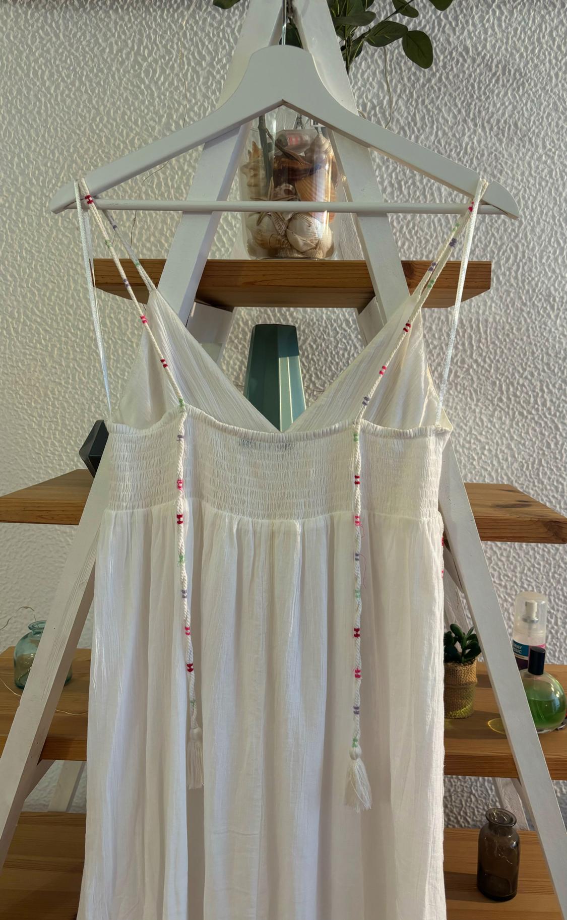 CHIFFON DRESS WITH TOPSTITCHING - Image 4