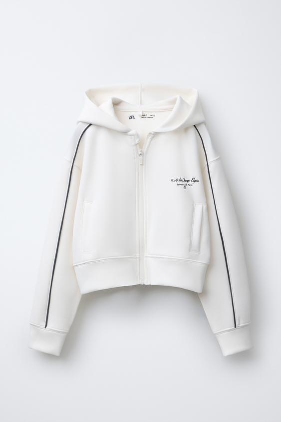 VESTE ?? CAPUCHE EN MODAL DE QUALIT?? - ??cru | ZARA Belgique / Belgium