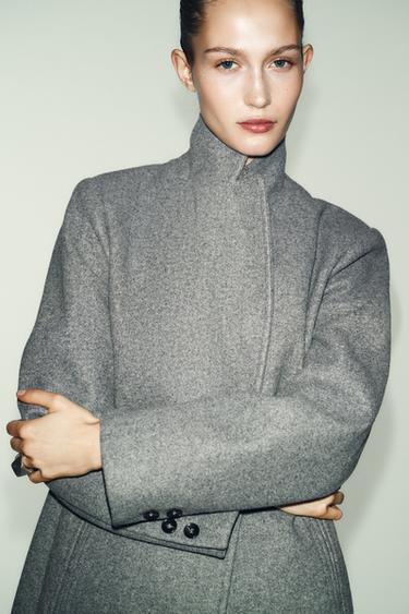 SOFT SHOULDER PAD COAT - Grey by Zara