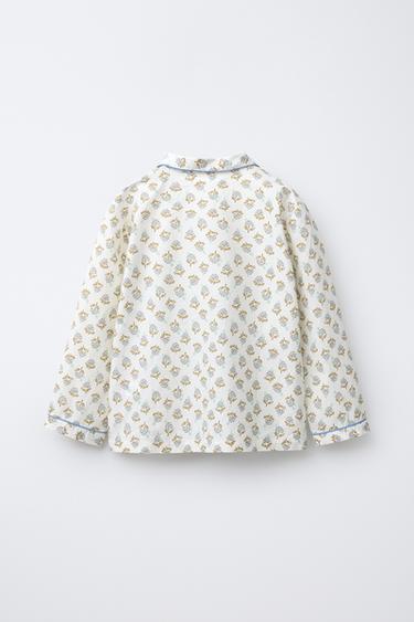 6-14 YEARS/ FLORAL SHIRT AND TROUSERS PYJAMAS - camel by Zara - Image 2