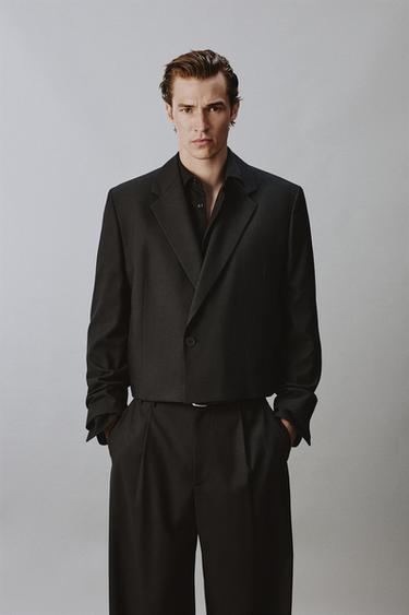CROPPED-BLAZER IM ANZUGSTIL - Schwarz von Zara