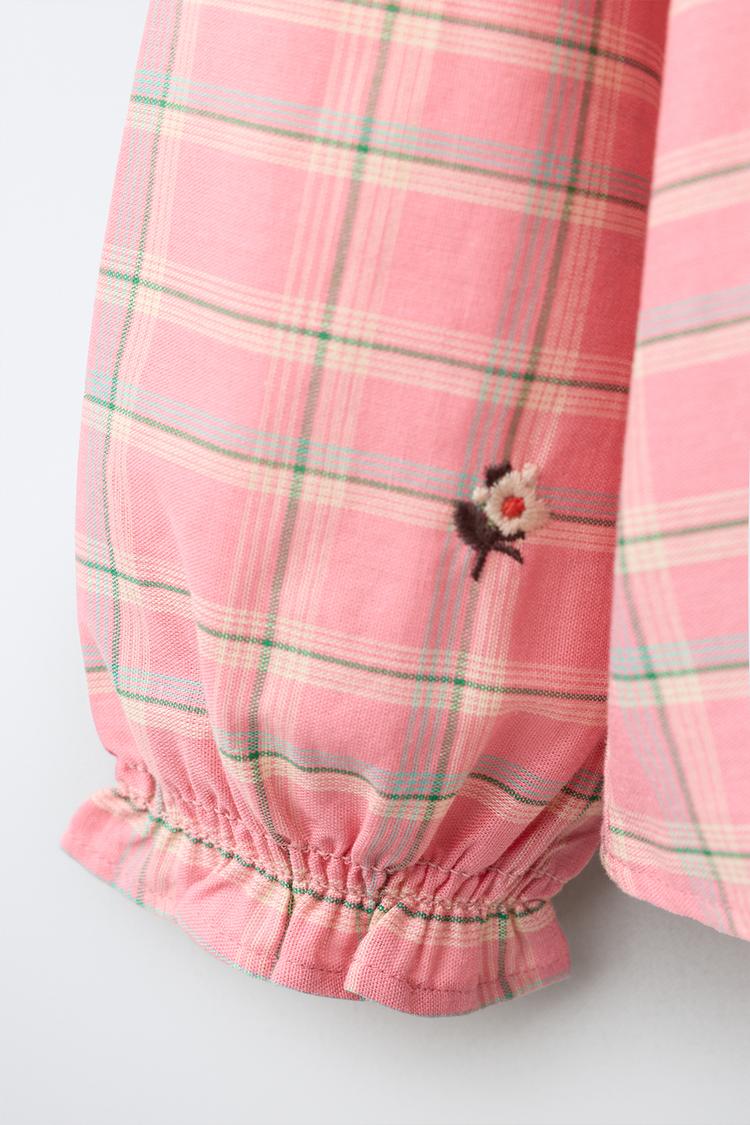 Camisa de cuadros bordada 4