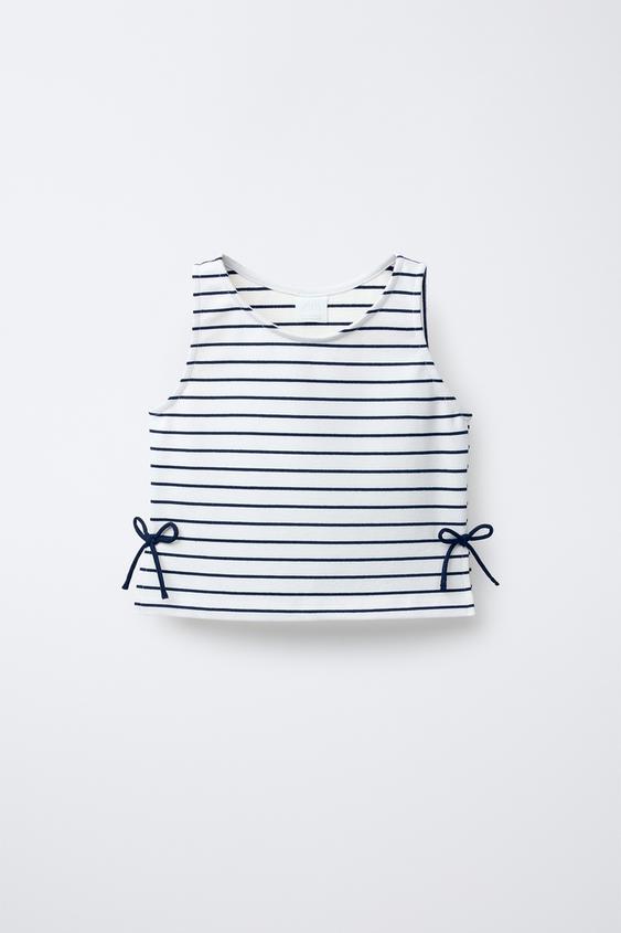 STRIPED BOW T-SHIRT