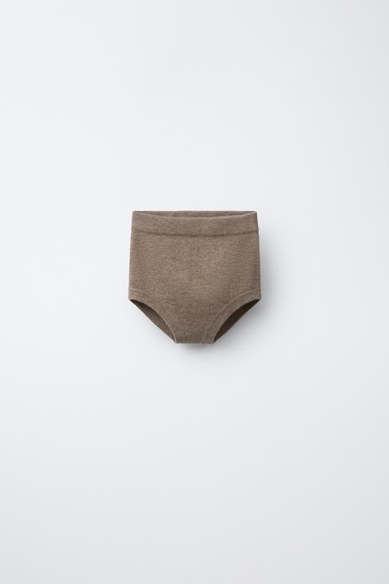 CULOTTE BRAGUITA CON LANA - Marrón / Topo de Zara - Imagen 0