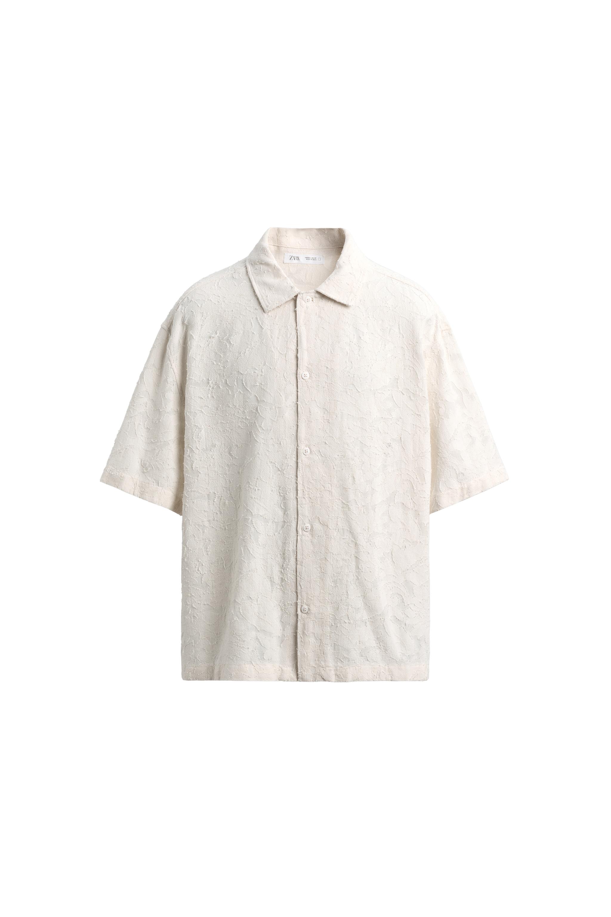 テクスチャージャカードシャツ - ネイビーブルー | ZARA Japan / 日本