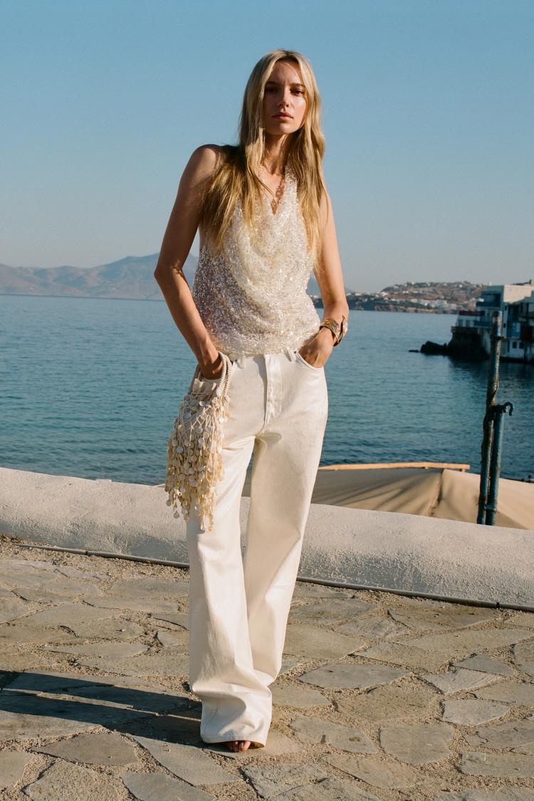 TOP HALTER PAILLETTES 109 ZARA Italia Italy - Main Image