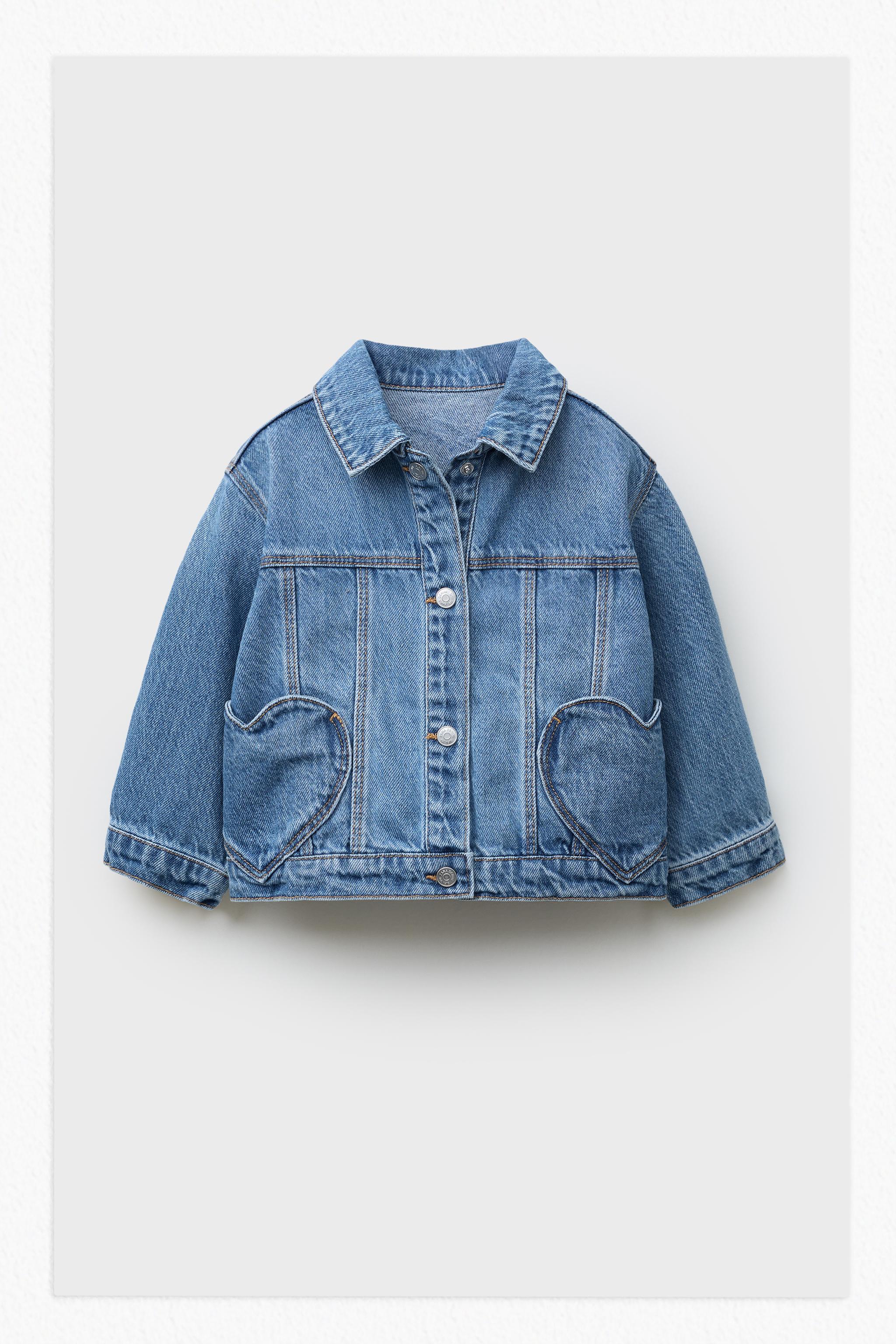 ZARA girls︎デニムファーコート︎152︎160︎デニム×ピンクファー 女の子（乳幼児）用ジーンズ | ZARA