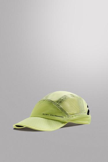 Zara PERFORATED TECHNICAL CAP - Light lime green