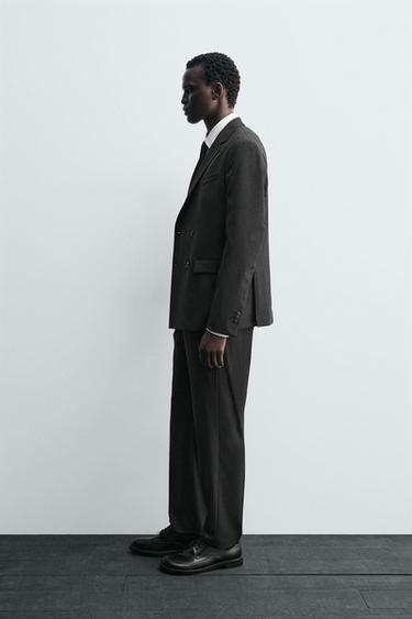 DOUBLE-BREASTED SUIT BLAZER - Anthracite Grey by Zara - Image 3