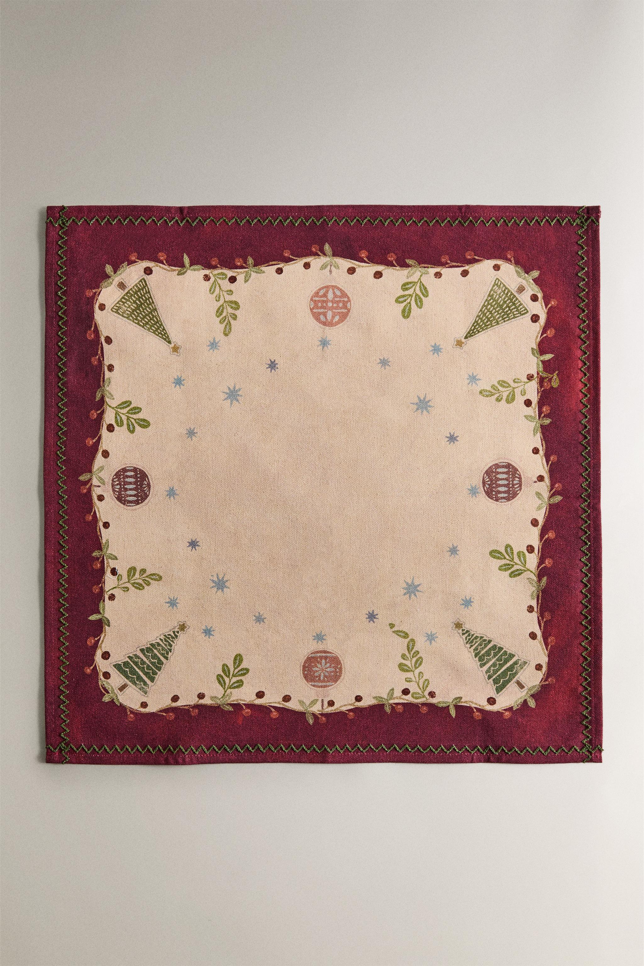 SET OF CHRISTMAS PRINT NAPKINS (SET OF 2)