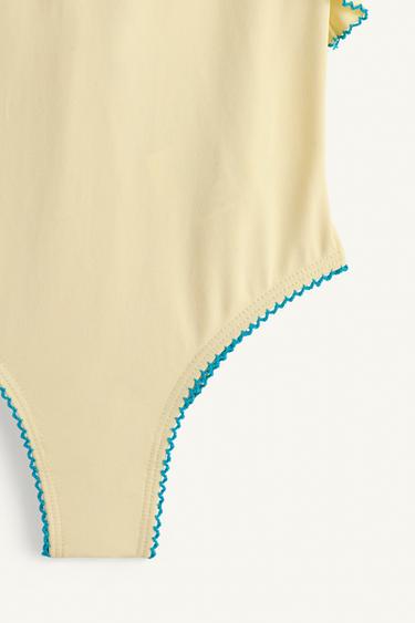 MAILLOT DE BAIN BRODERIES CONTRASTANTES LIMITED EDITION - Vanille de Zara - Image 5