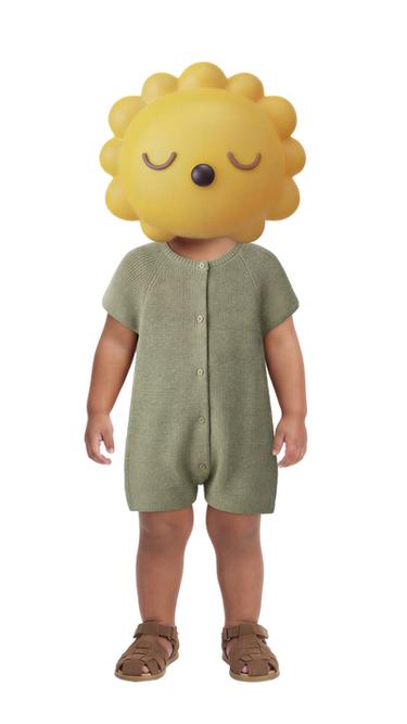 PURL KNIT PLAYSUIT - Khaki by Zara