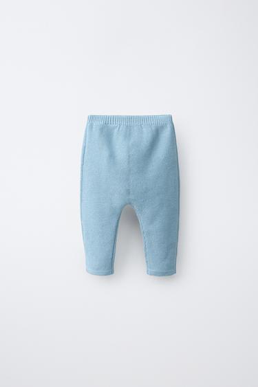 KNIT TROUSERS WITH FISH APPLIQUÉ - Light turquoise by Zara - Image 1