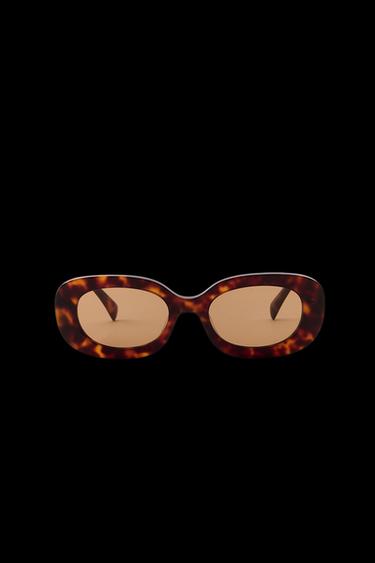 OVAL TORTOISESHELL-EFFECT SUNGLASSES - Brown by Zara - Image 0