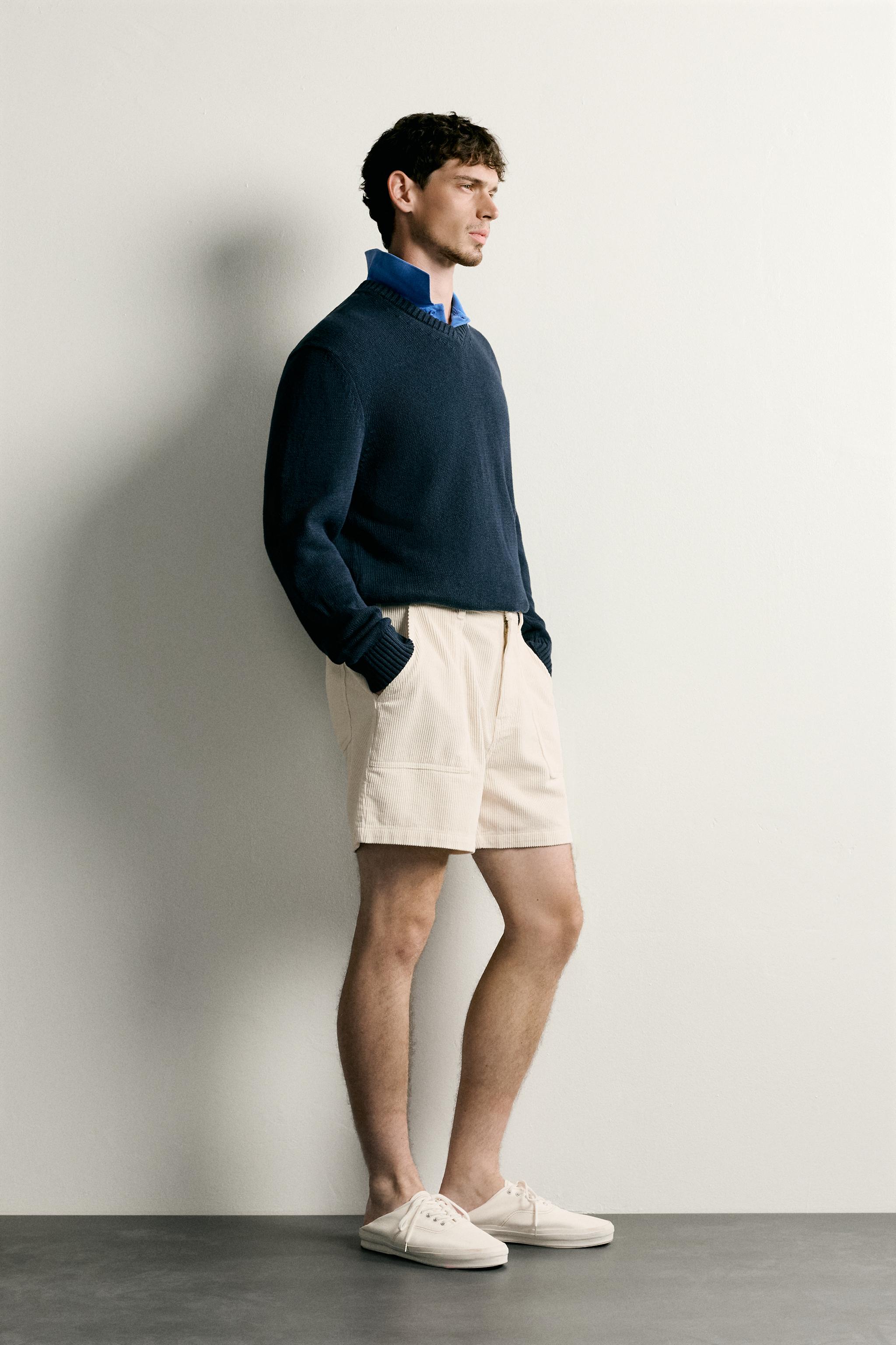 REGULAR FIT CORDUROY BERMUDA SHORTS