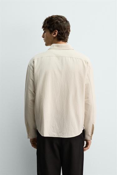 RELAXED FIT CHECK SHIRT - Ecru by Zara - Image 2