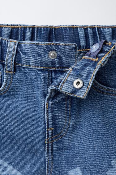 PRINTED DENIM BERMUDA SHORTS - Mid-blue by Zara - Image 2