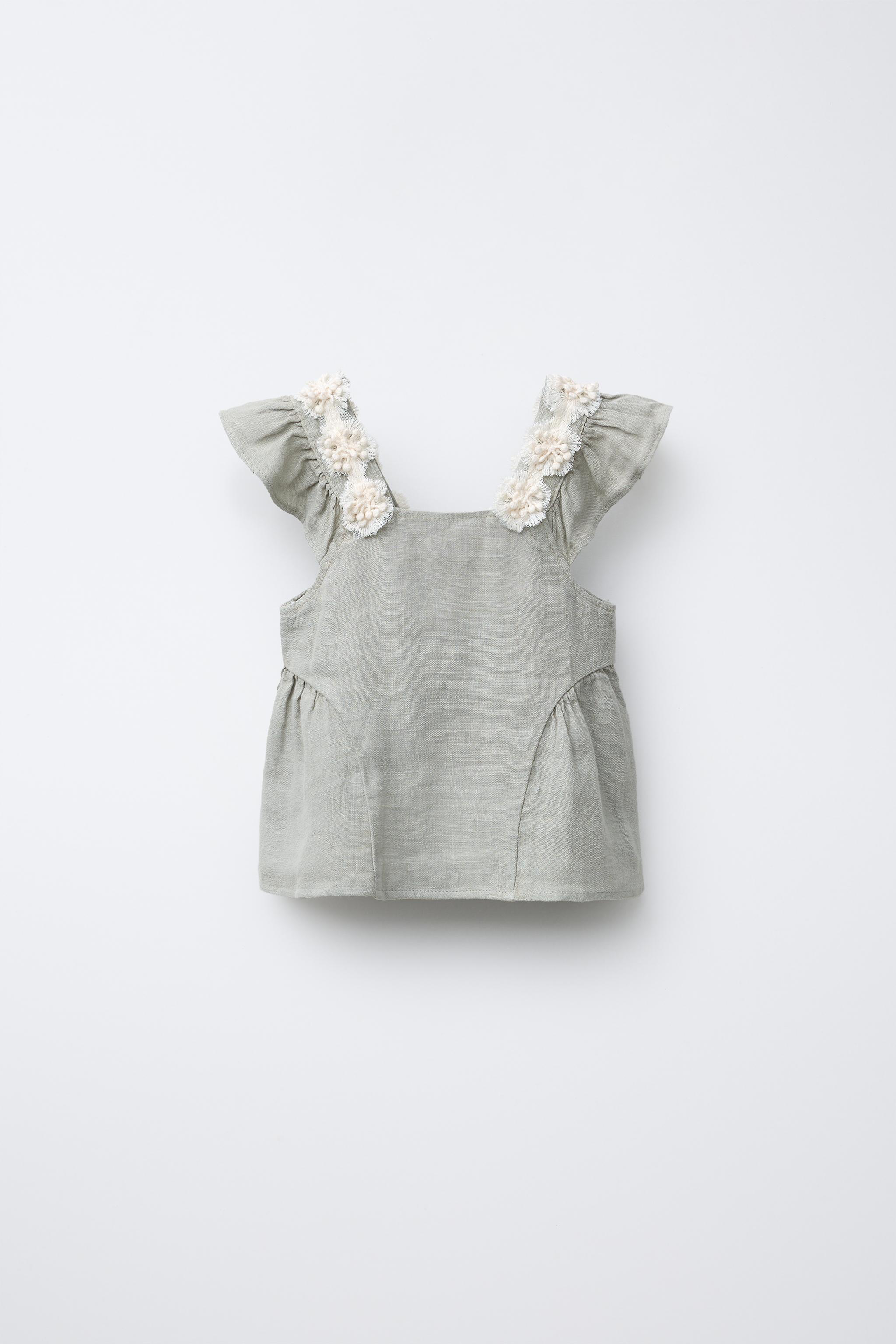 リネンフラワーシャツ - カーキ | ZARA Japan / 日本