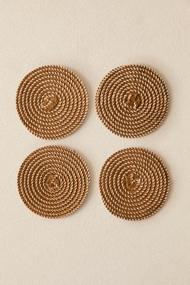 페이퍼 코스터 세트(4개 세트) - Zara 샌드