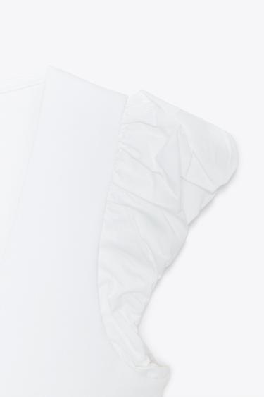 CONTRAST BOW T-SHIRT - White by Zara - Image 7