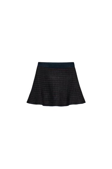 Zara PLAID KNIT MINI SKIRT - Multicolored