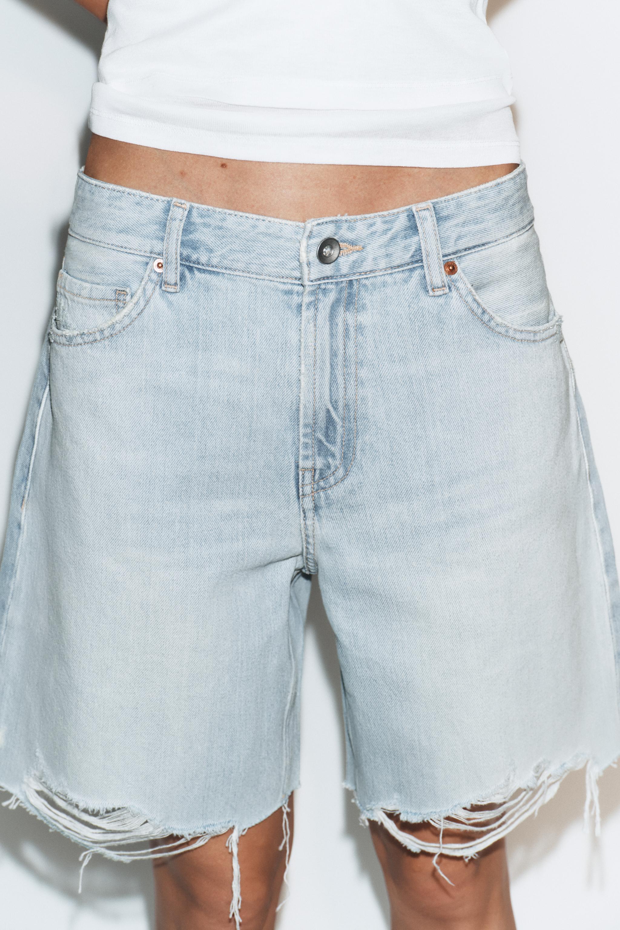 TRF MID RISE DENIM SHORTS