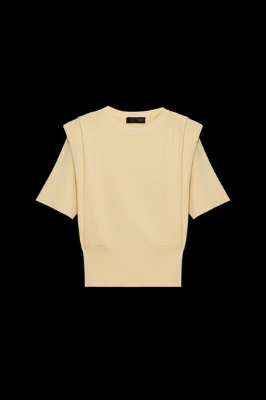 SHOULDER PAD KNIT TOP - Butter de Zara - Imagen 0