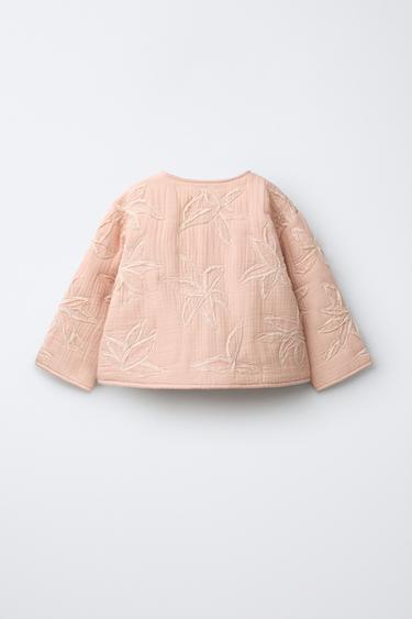 EMBROIDERED FLORAL JACKET - Pink by Zara