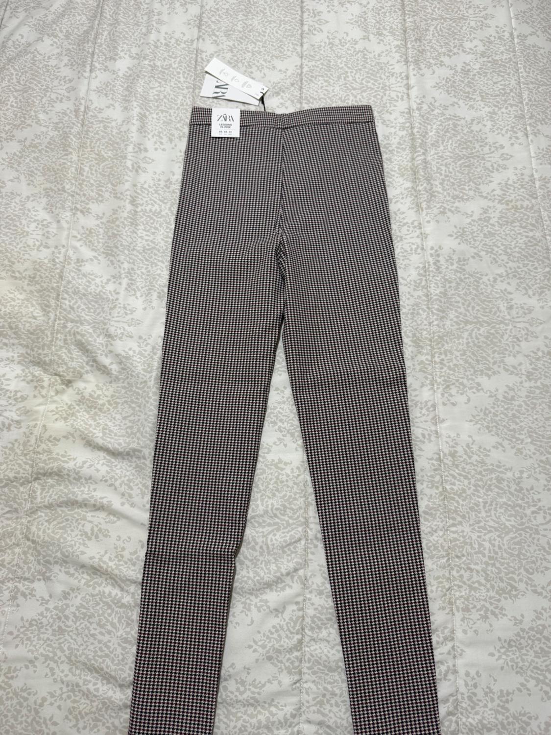 HOUNDSTOOTH TEXTURED LEGGINGS - Image 2