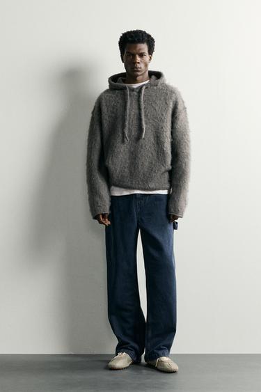 JERSEY CON LANA CAPUCHA - Gris Antracita de Zara - Imagen 0