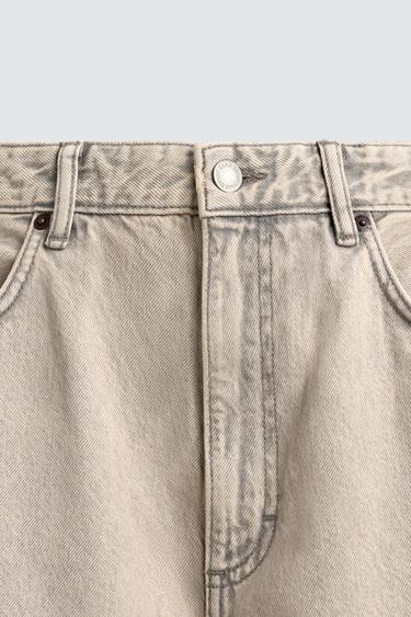 JEAN COUPE LOOSE - Écru / Marron de Zara - Image 9