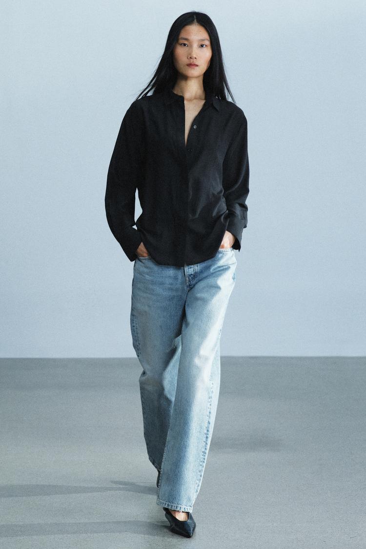ZW COLLECTION PLAIN SHIRT WITH BIB FRONT
