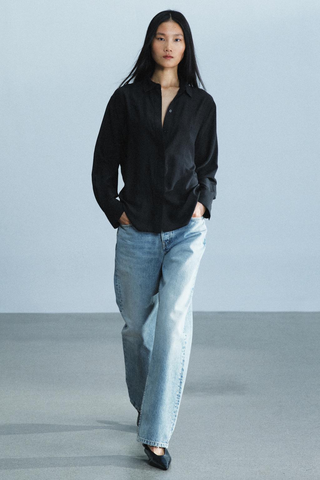 ZW COLLECTION PLAIN SHIRT WITH BIB FRONT