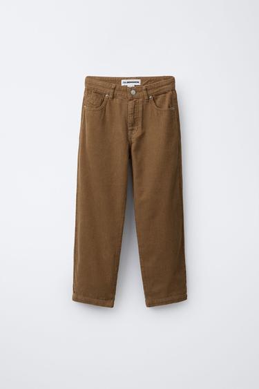 PANTALÓN PANA STRAIGHT BENSIMON X ZARA  - Coñac de Zara - Imagen 0